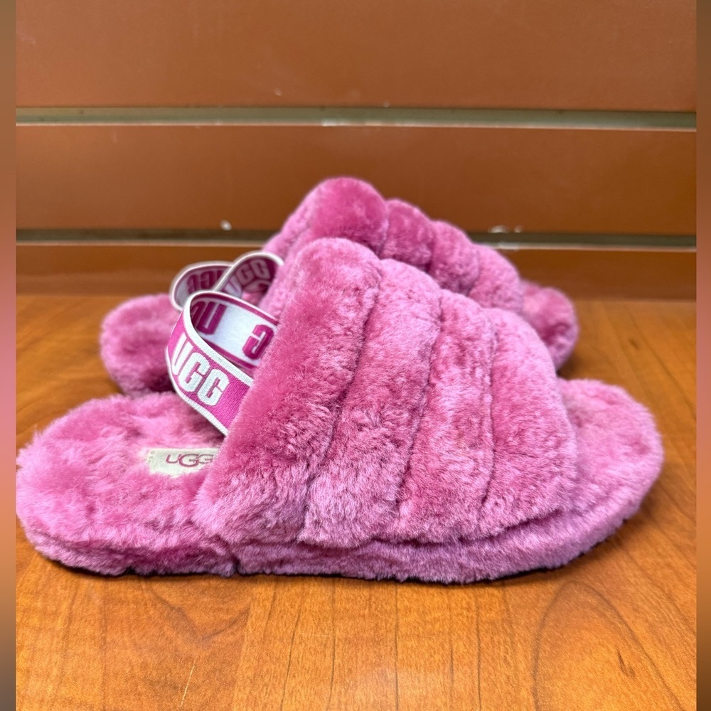 UGG Fuzzy Mauve Women's Slippers - Picture 3 of 6